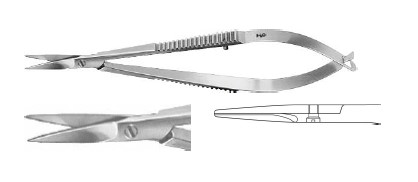 МАКЛІРІ МІКРО НОЖИЦІ КРУГЛ. РУЧК. ПРЯМ. 95MM